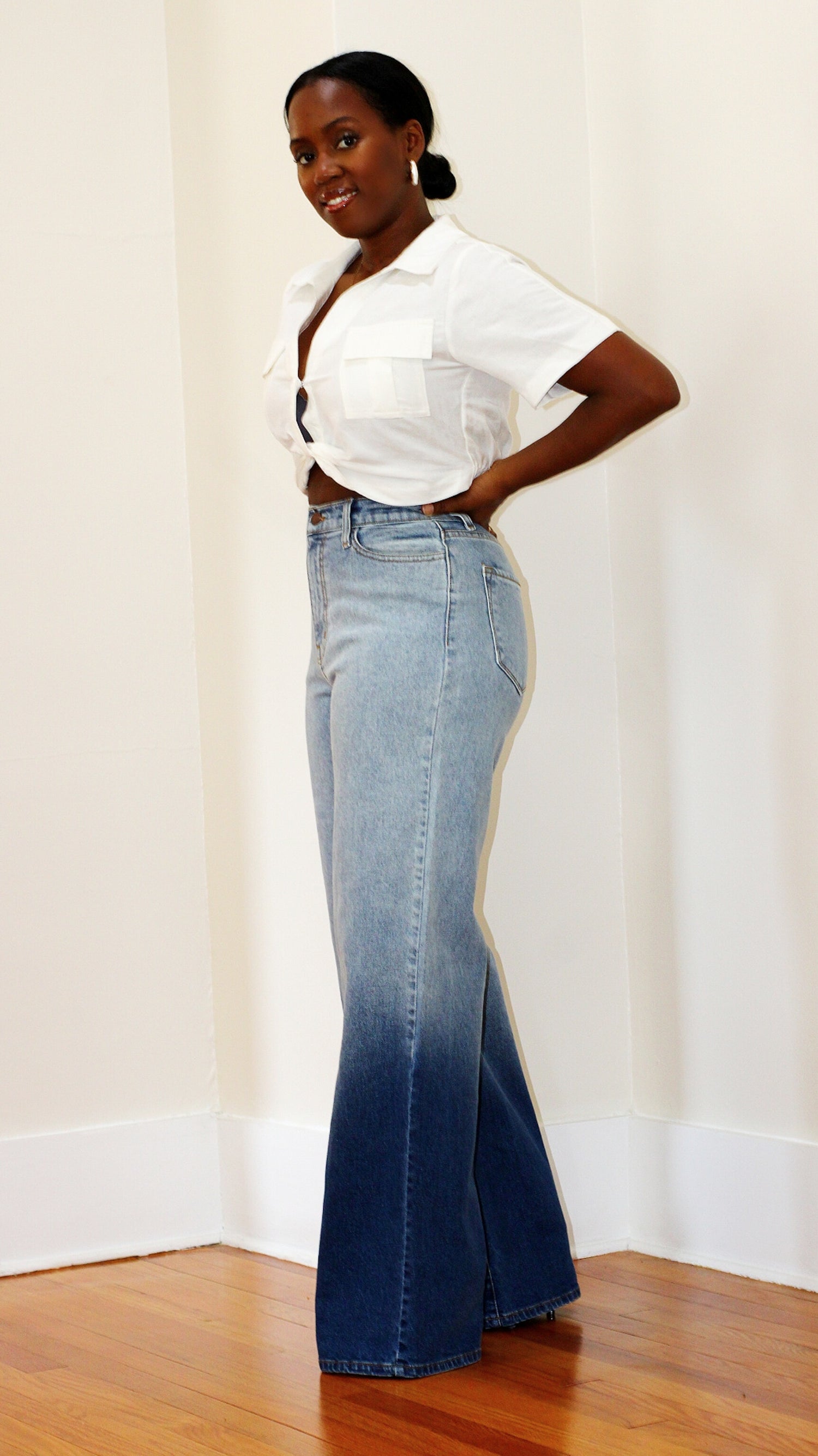 High waist Jeans -Ombre